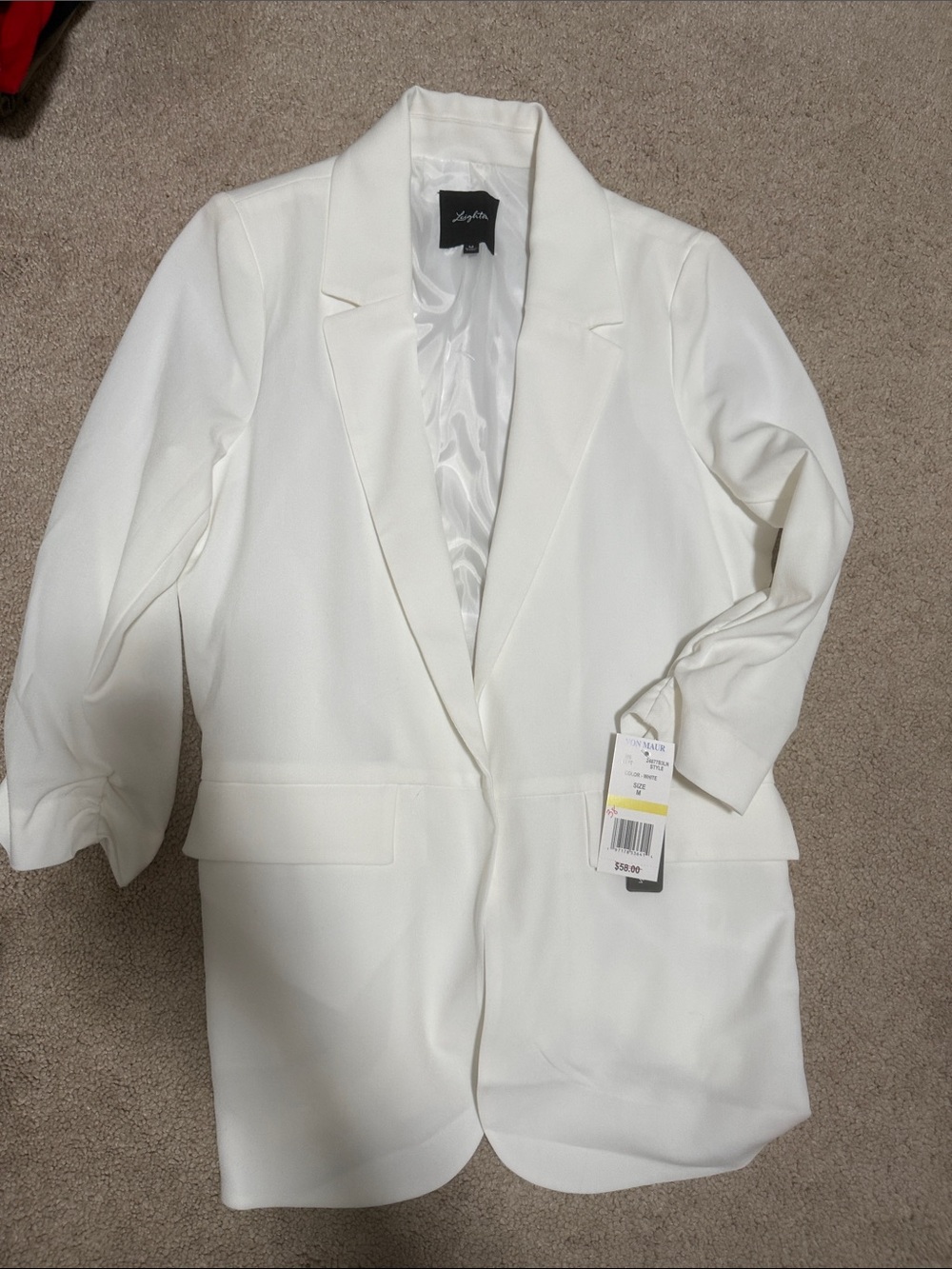 Leighton Off-White Tailored Blazer Jacket